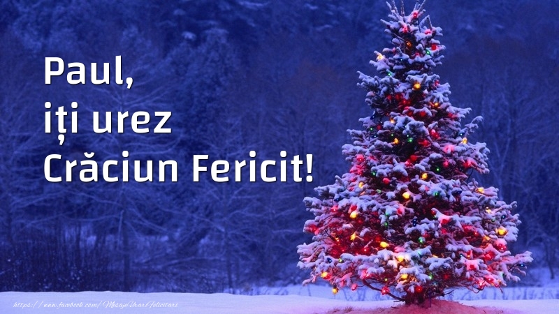  Felicitari de Craciun - Brazi | Paul, iți urez Crăciun Fericit!
