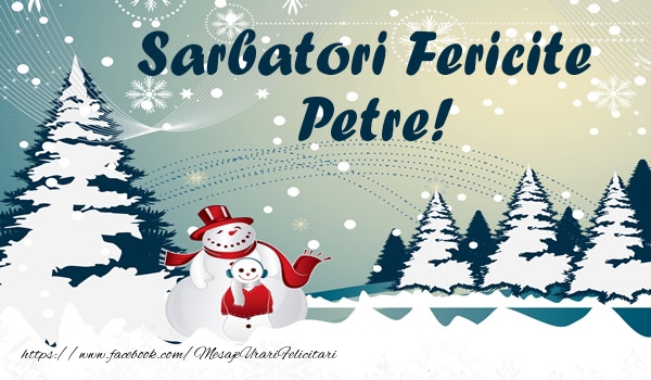  Felicitari de Craciun - ⛄ Brazi & Om De Zapada & Peisaje De Iarna | Sarbatori fericite Petre!