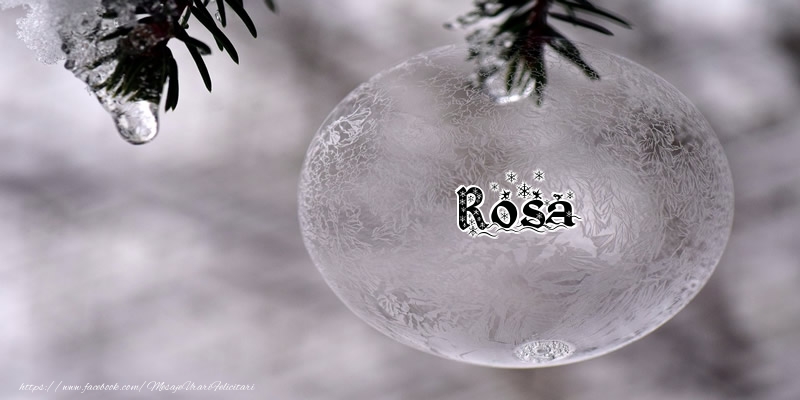 Felicitari de Craciun - Numele Rosa pe glob