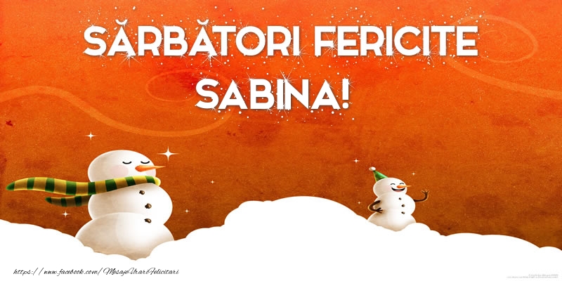 Felicitari de Craciun - ⛄ Om De Zapada | Sărbători Fericite Sabina!
