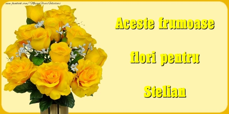 Felicitari Diverse - Aceste frumoase flori pentru Stelian