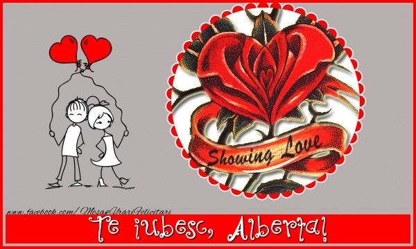  Felicitari de dragoste - ❤️❤️❤️ Inimioare & 1 Poza & Ramă Foto | Te iubesc, Alberta!