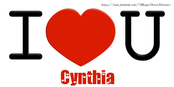  Felicitari de dragoste -  I Love You Cynthia