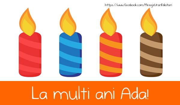 Felicitari de la multi ani - Lumanari | La multi ani Ada!