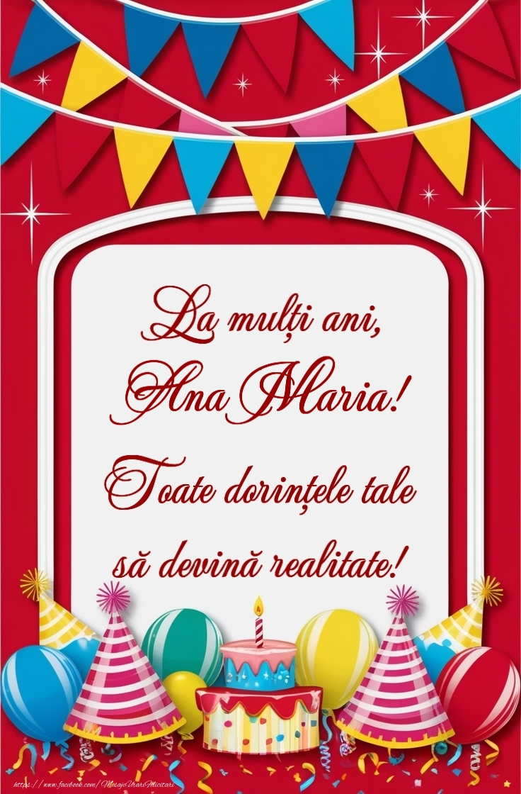 Felicitari de la multi ani - Tort, baloane la petrecere pentru fete