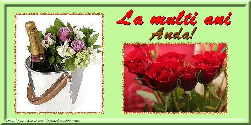  Felicitari de la multi ani - Flori & Trandafiri & 1 Poza & Ramă Foto | La multi ani Anda