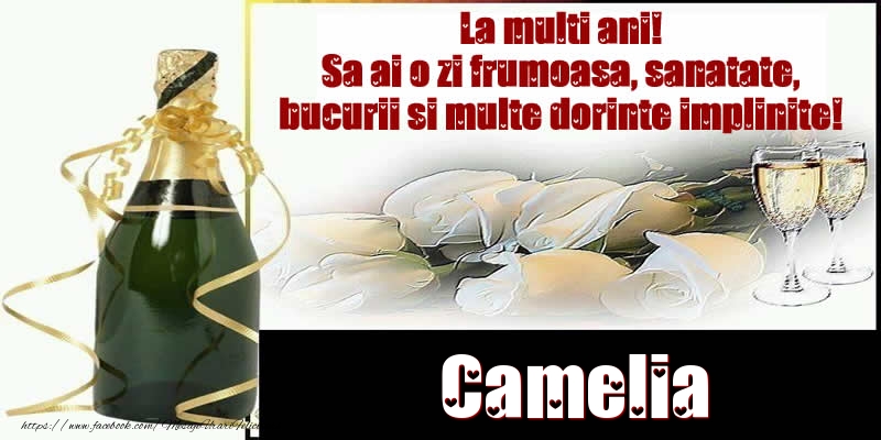  Felicitari de la multi ani - Tort & Sampanie | Camelia La multi ani! Sa ai o zi frumoasa, sanatate, bucurii si multe dorinte implinite!