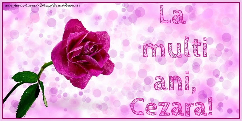 Felicitari de la multi ani - Flori & Trandafiri | La multi ani, Cezara!