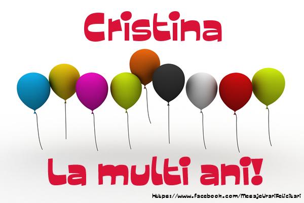  Felicitari de la multi ani - Baloane | Cristina La multi ani!