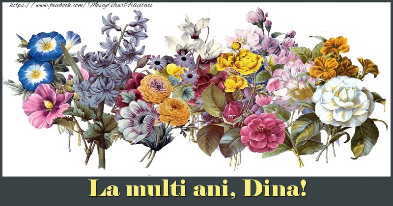 Felicitari de la multi ani - Flori | La multi ani, Dina!