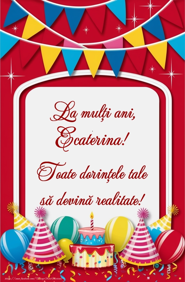 Felicitari de la multi ani - Tort, baloane la petrecere pentru fete