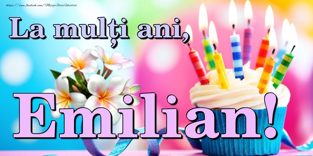 Felicitari de la multi ani - Flori & Tort | La mulți ani, Emilian!
