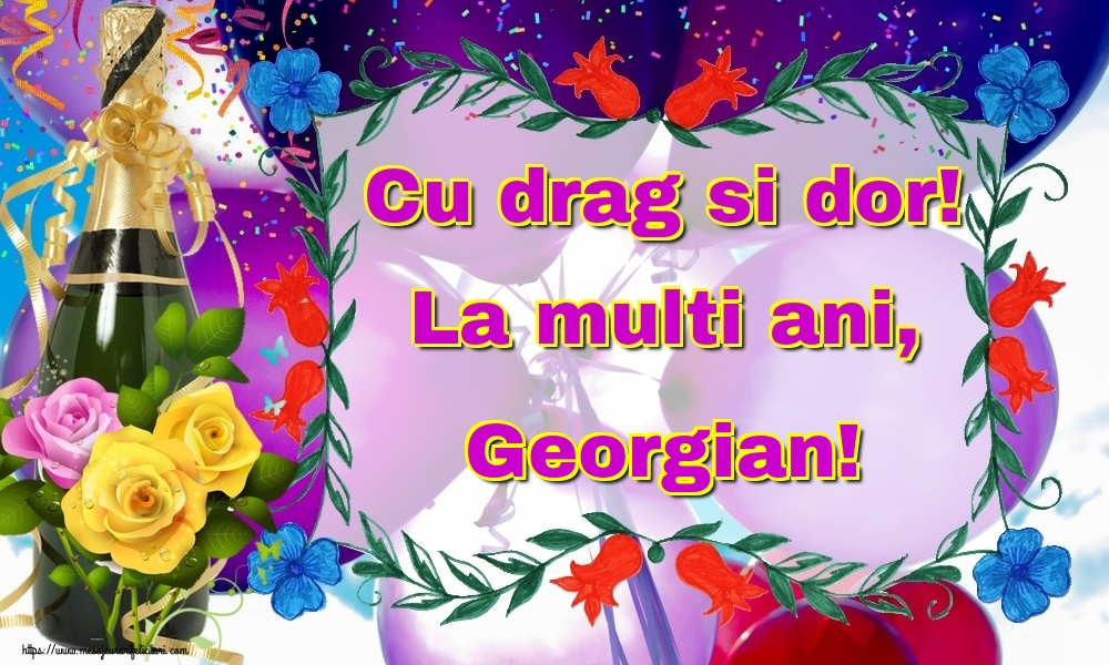  Felicitari de la multi ani - Sampanie | Cu drag si dor! La multi ani, Georgian!