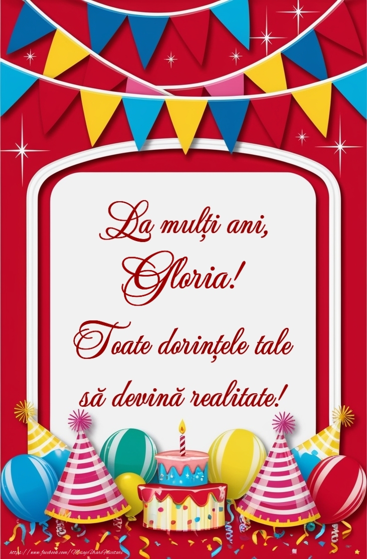 Felicitari de la multi ani - Tort, baloane la petrecere pentru fete