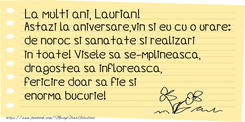  Felicitari de la multi ani - Flori & Mesaje | La multi ani Laurian!
