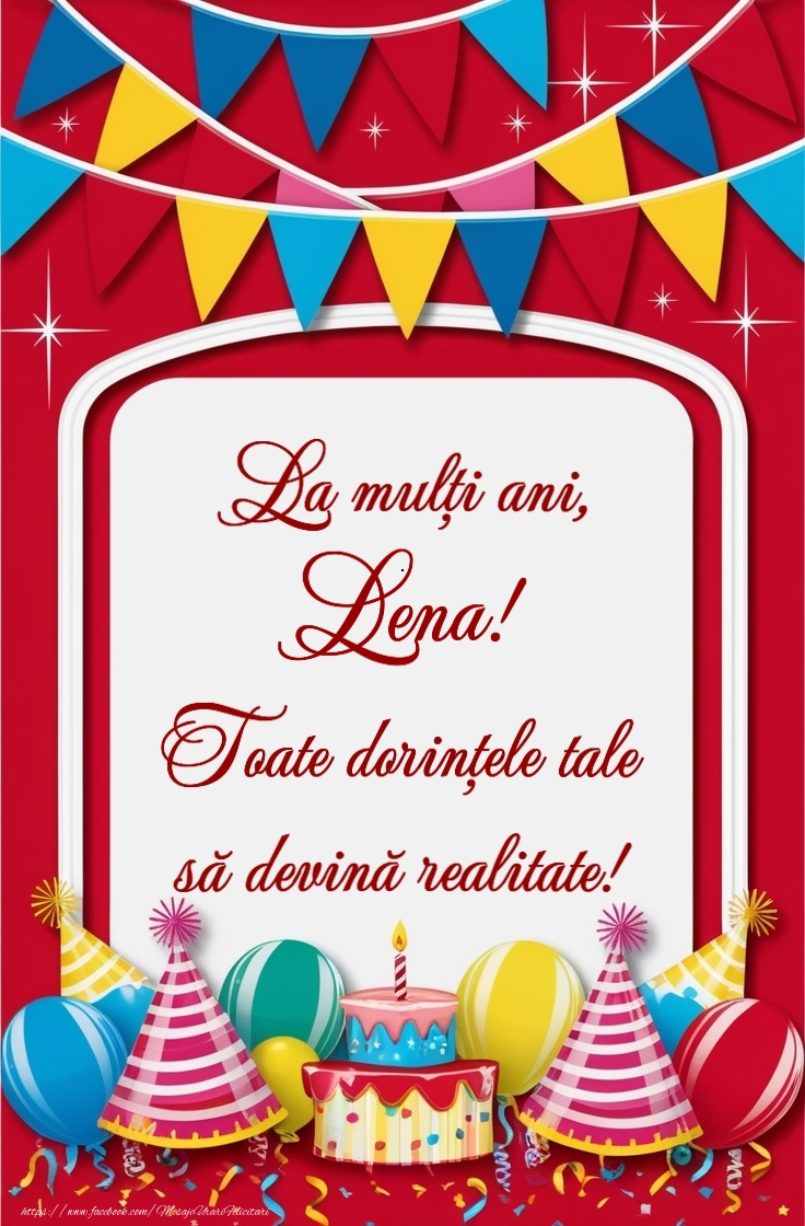 Felicitari de la multi ani - Tort, baloane la petrecere pentru fete