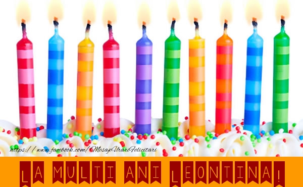 Felicitari de la multi ani - Lumanari | La multi ani Leontina!