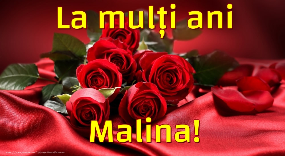 Felicitari de la multi ani - Trandafiri | La mulți ani Malina!