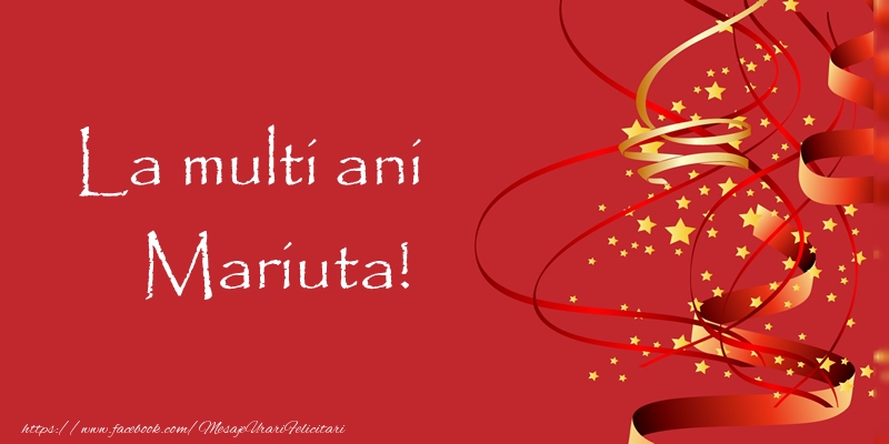 Felicitari de la multi ani - Confetti | La multi ani Mariuta!