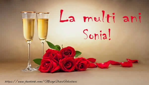  Felicitari de la multi ani - Flori & Sampanie | La multi ani Sonia!
