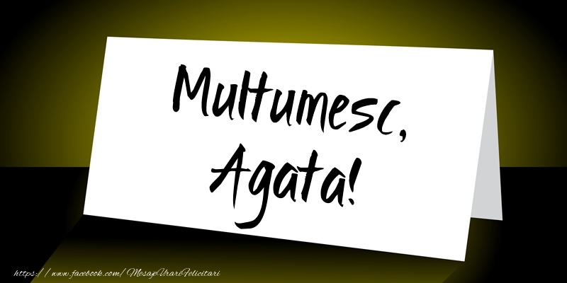 Felicitari de multumire - Multumesc, Agata!