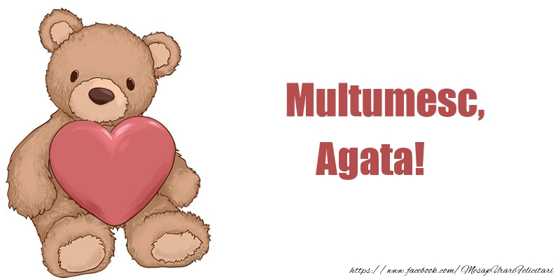 Felicitari de multumire - Multumesc, Agata!