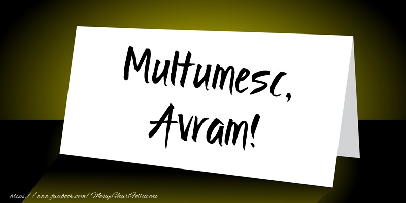 Felicitari de multumire - Mesaje | Multumesc, Avram!