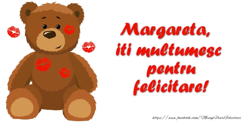  Felicitari de multumire - Ursuleti | Margareta iti multumesc pentru felicitare!