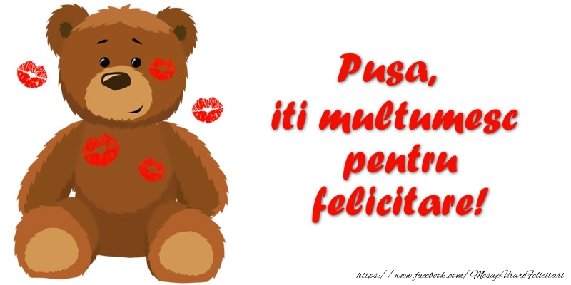  Felicitari de multumire - Ursuleti | Pusa iti multumesc pentru felicitare!