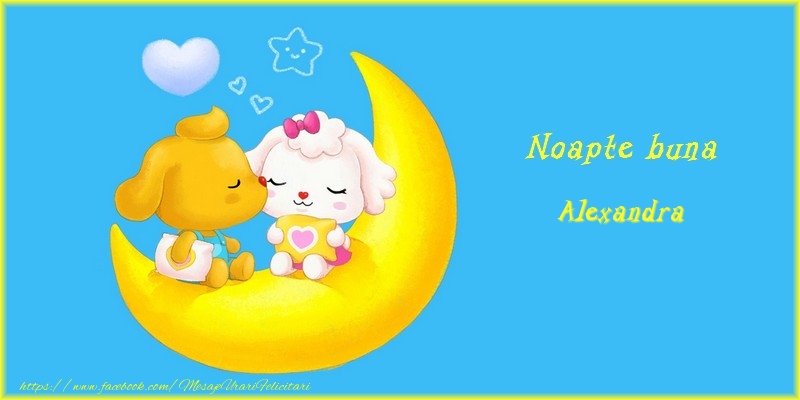  Felicitari de noapte buna - ❤️❤️❤️ Luna & Animație & Inimioare | Noapte buna Alexandra