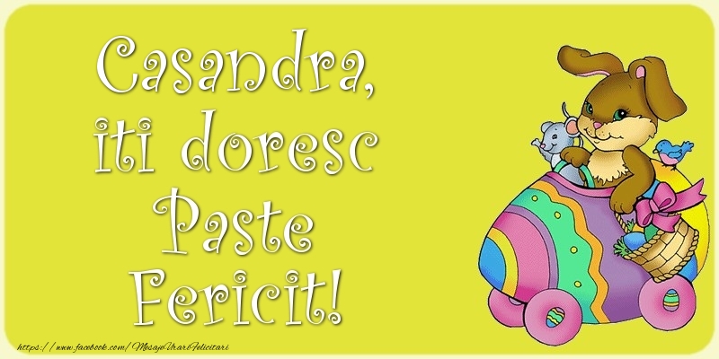  Felicitari de Paste - Iepuras | Casandra, iti doresc Paste Fericit!