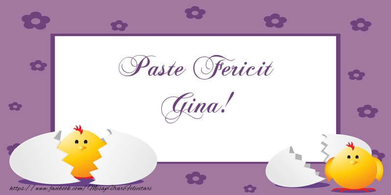  Felicitari de Paste - Puisor | Paste Fericit Gina!