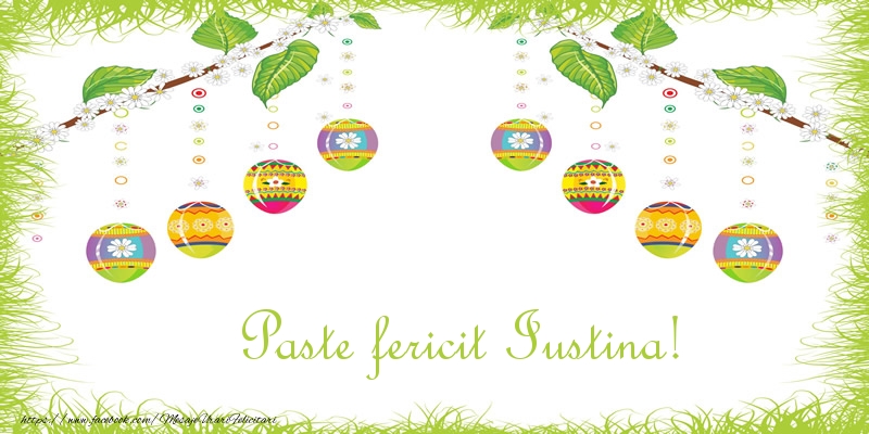  Felicitari de Paste - Oua | Paste Fericit Iustina!