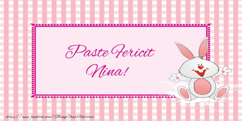  Felicitari de Paste - Iepuras | Paste Fericit Nina!