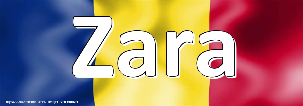  Felicitari cu numele tau - Trandafiri | Numele Zara pe steagul României