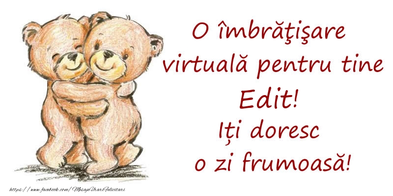  Felicitari de prietenie - Ursuleti | O îmbrăţişare virtuală pentru tine Edit. Iți doresc o zi frumoasă!