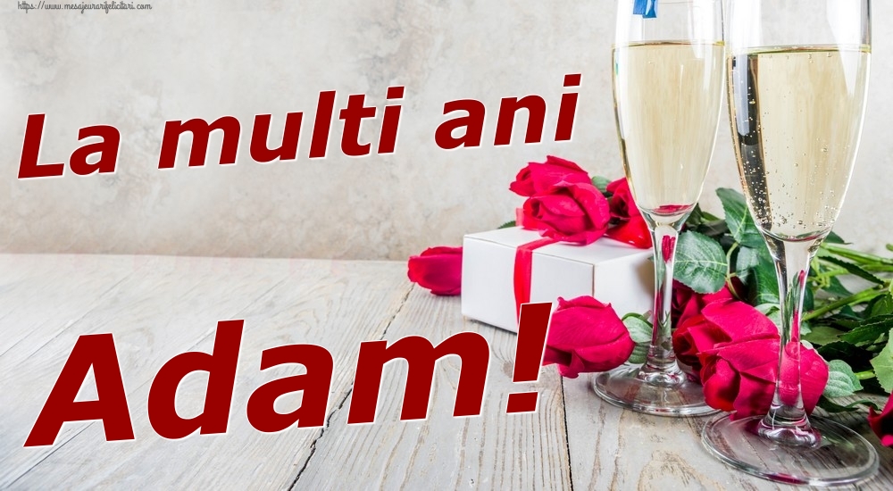  Felicitari de zi de nastere - Sampanie & Trandafiri | La multi ani Adam!