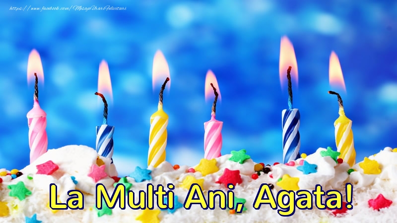 Felicitari de zi de nastere - Lumanari | La multi ani, Agata!