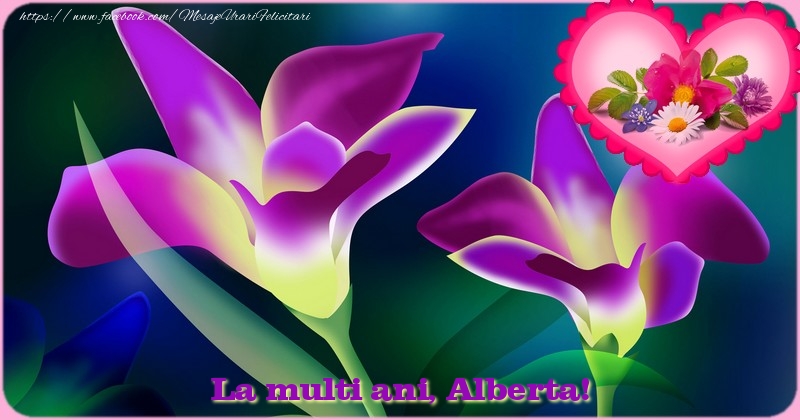  Felicitari de zi de nastere - Flori & 1 Poza & Ramă Foto | La multi ani Alberta