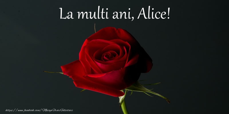 Felicitari de zi de nastere - Flori & Trandafiri | La multi ani Alice!