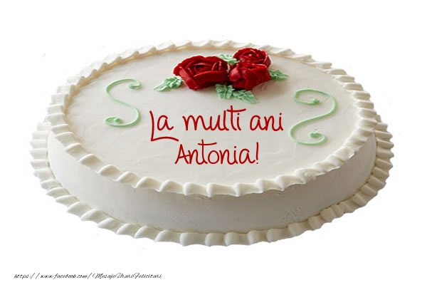 Felicitari de zi de nastere - Tort La multi ani Antonia!