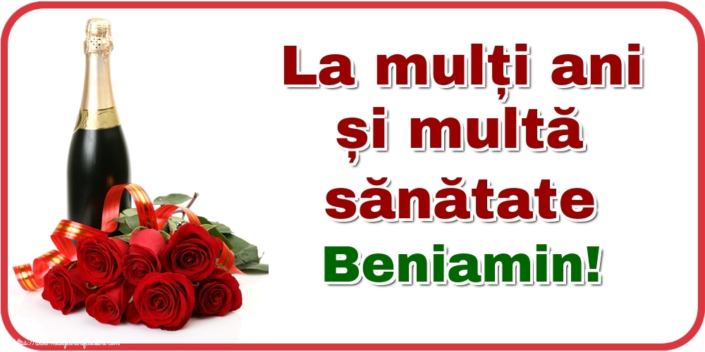  Felicitari de zi de nastere - Flori & Sampanie | La mulți ani și multă sănătate Beniamin!