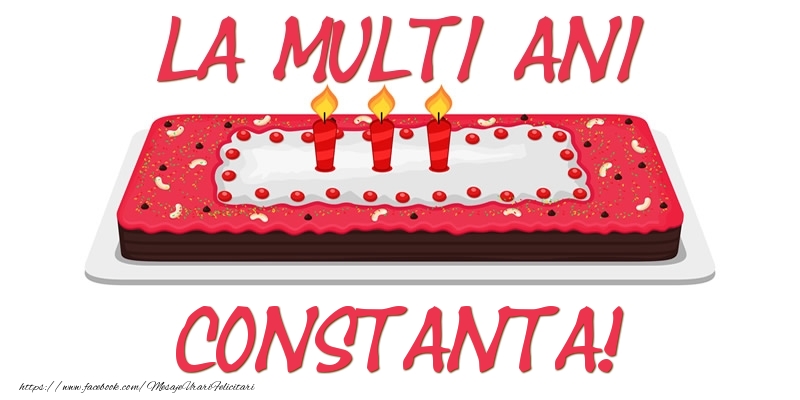  Felicitari de zi de nastere -  Tort La multi ani Constanta!