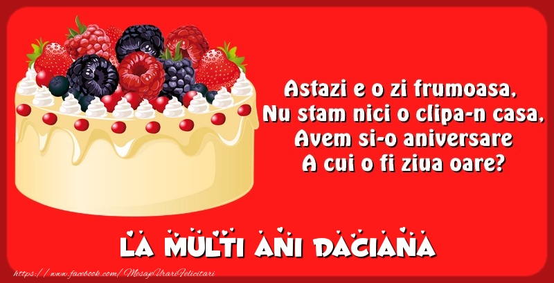  Felicitari de zi de nastere - Tort | La multi ani Daciana