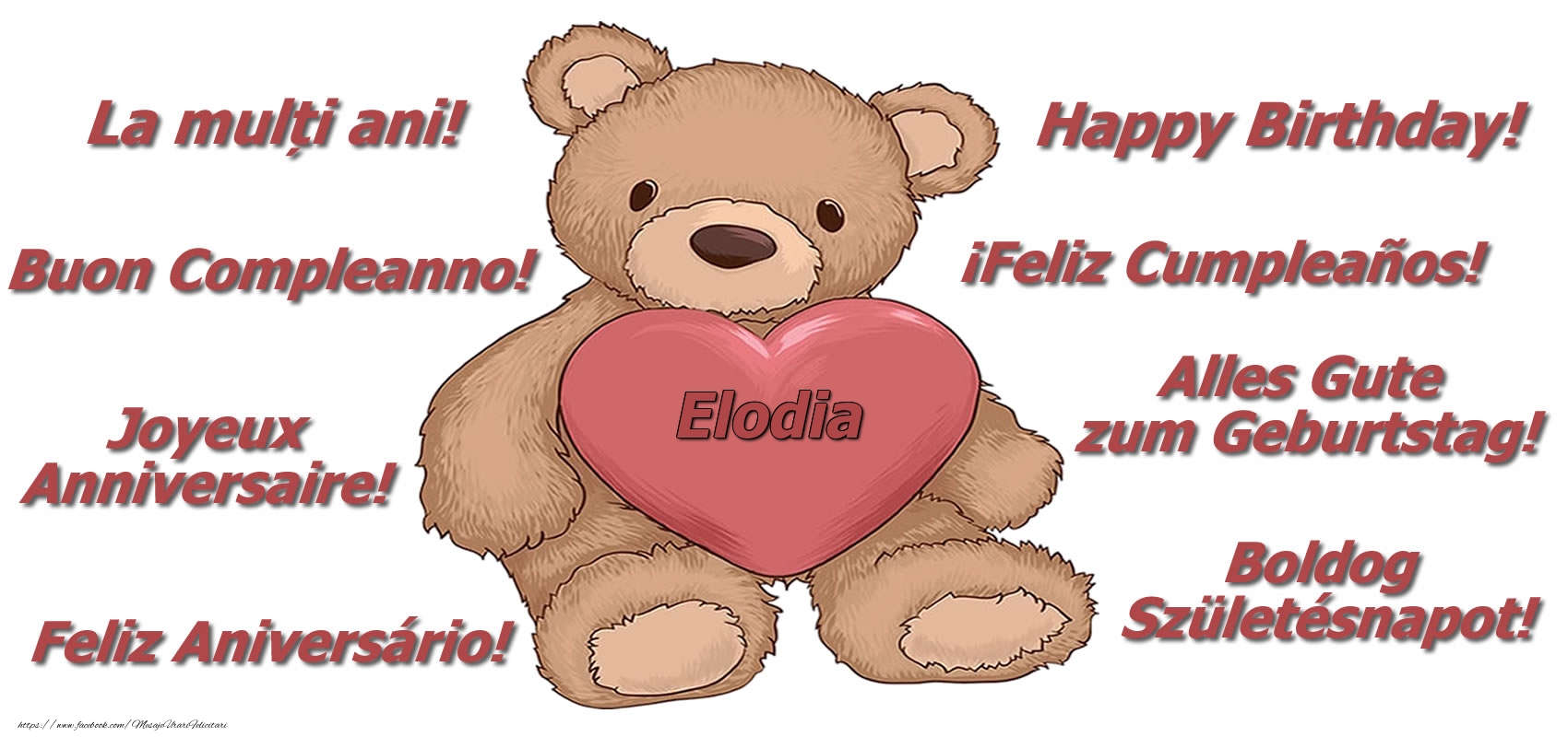  Felicitari de zi de nastere - Ursuleti | La multi ani Elodia! - Ursulet