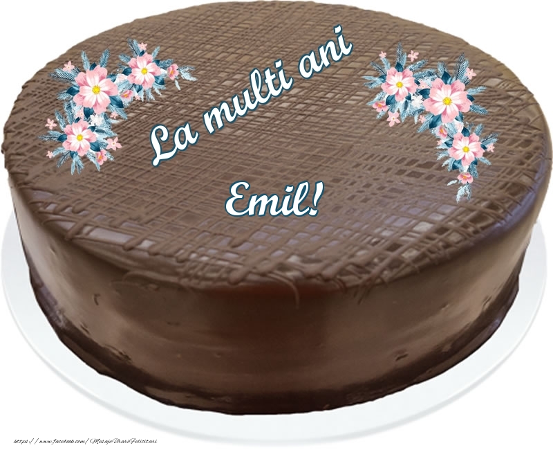  Felicitari de zi de nastere -  La multi ani Emil! - Tort de ciocolata