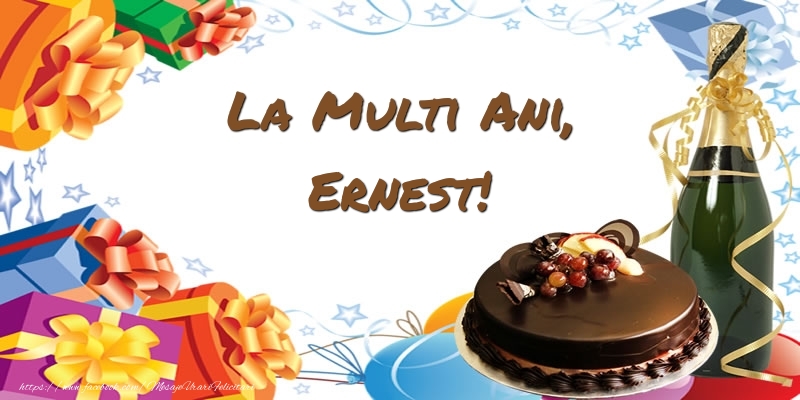 Felicitari de zi de nastere - Tort & Sampanie | La multi ani, Ernest!