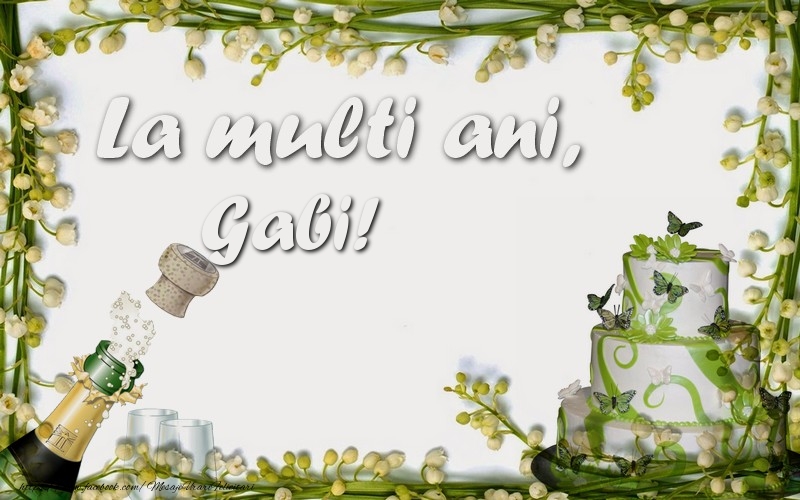  Felicitari de zi de nastere - Sampanie & Tort | La multi ani, Gabi!