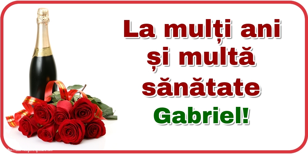  Felicitari de zi de nastere - Flori & Sampanie | La mulți ani și multă sănătate Gabriel!