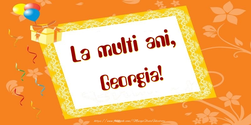 Felicitari de zi de nastere - La multi ani, Georgia!